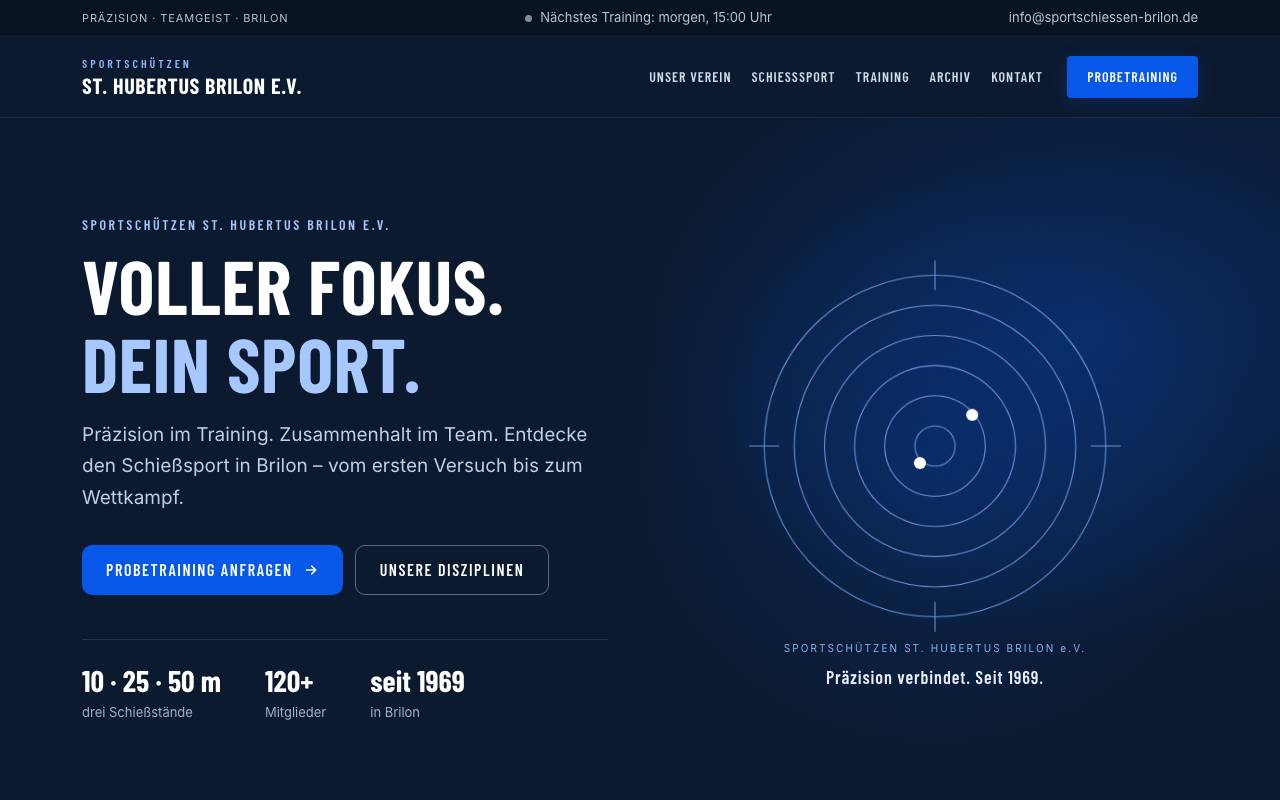 Vorschau der Webseite Sportschützen St. Hubertus Brilon